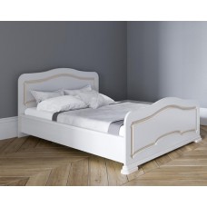 Кровать из массива 160х200 с изножьем Суламифь цвет Белая эмаль